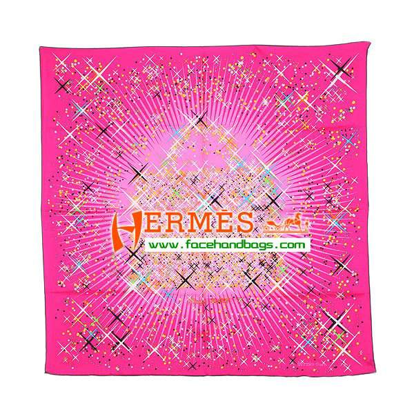 Hermes 100% Silk Square Scarf Peach HESISS 87 x 87 - Click Image to Close